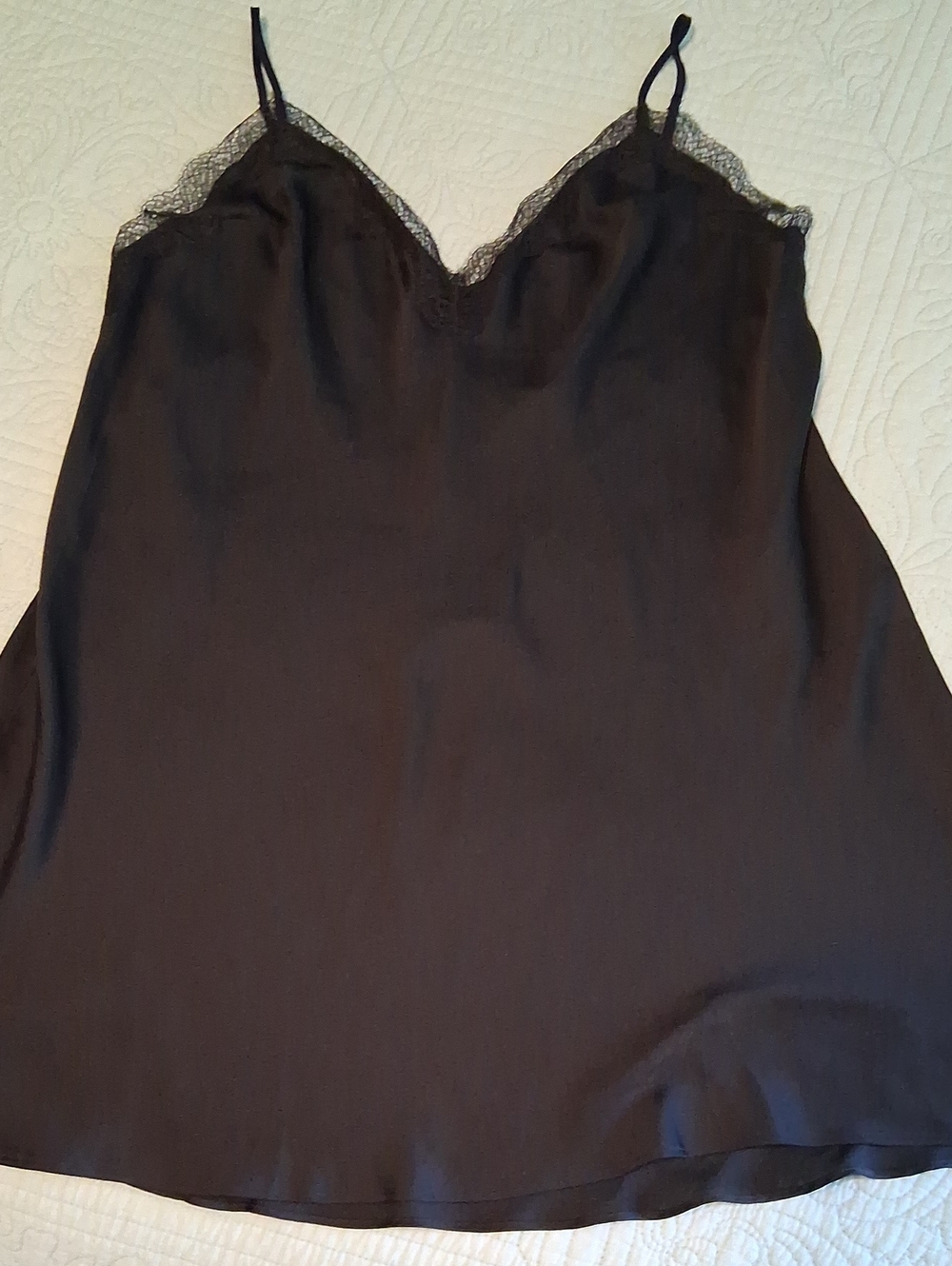 Victoria's Secret Black Lace Chemise Nightgown, NWT